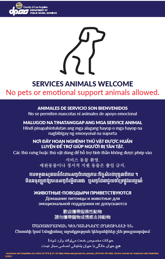 Service Animal Poster
